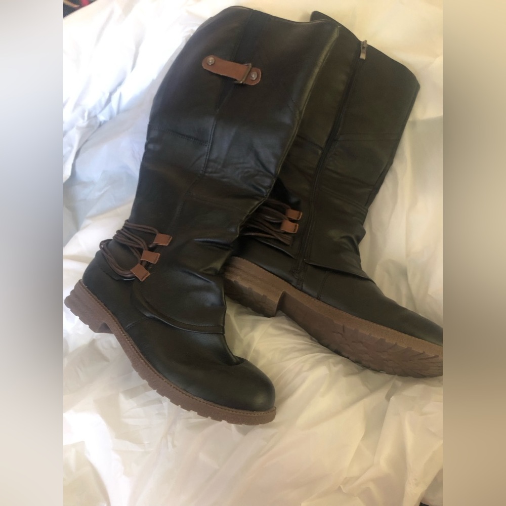 💝 Ladies Boots - size 9 Brown zip up